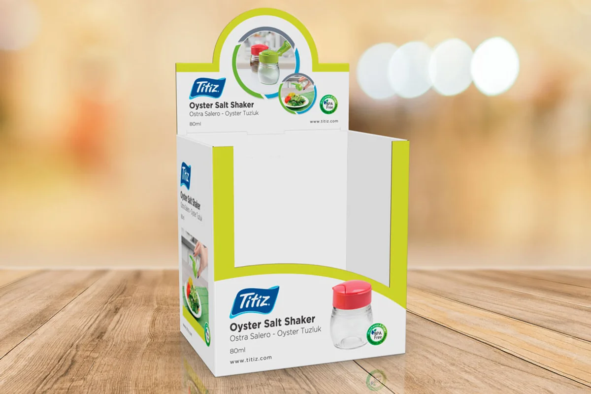 Litho-Laminated Box - Titiz Oyster Salt Shaker